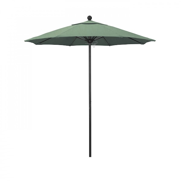 California Umbrella 7.5' Black Aluminum Market Patio Umbrella, Pacifica Spa 194061334928 - main